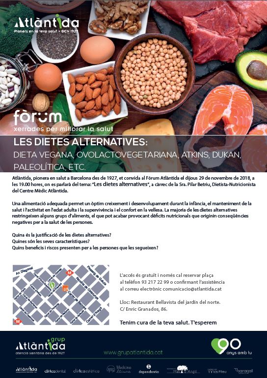 cartell fòrum Atlàntida Dietes alternatives jpeg