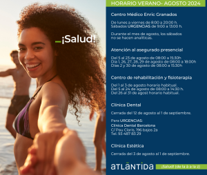 Lee más sobre el artículo Horarios de verano de 2024 en los diferentes centros de Atlàntida